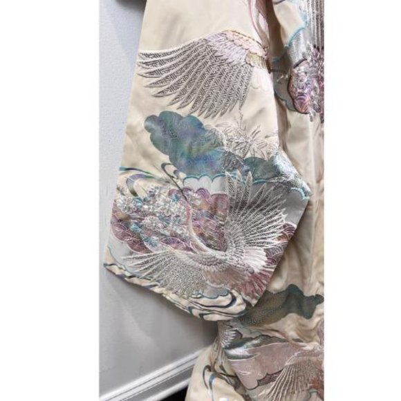 ANTIQUE JAPANESE WEDDING CEREMONIAL KIMONO DRESS COAT - Picture 3 of 15